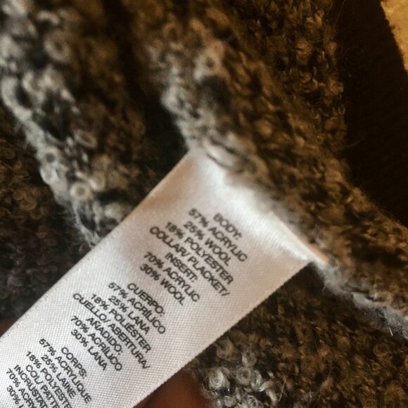 Chico's Wool Blend Duster Open Front Long Sweater Vest Sz XL Wavy Stripes Zigzag - Picture 3 of 7